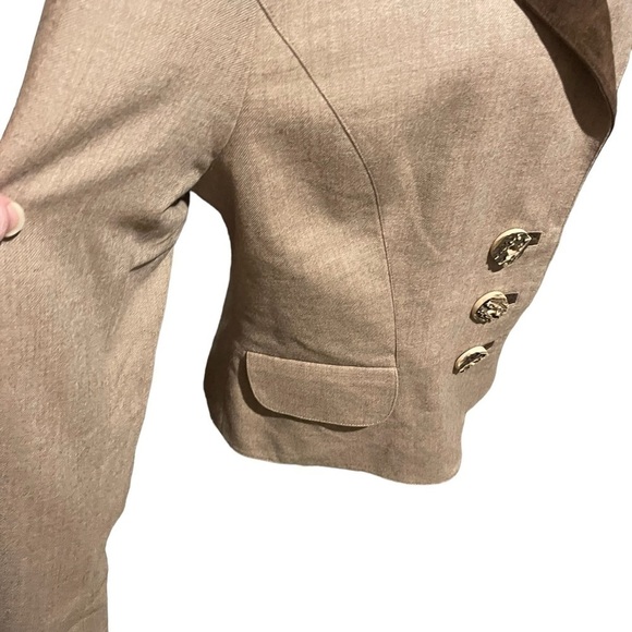 Your Sixth Sense Wool and Velvet trim Short Riding Jacket artifical wood buttons - Picture 9 of 14